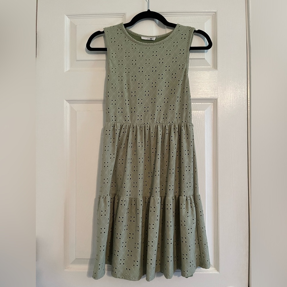 Green Eyelet Dress Size Small